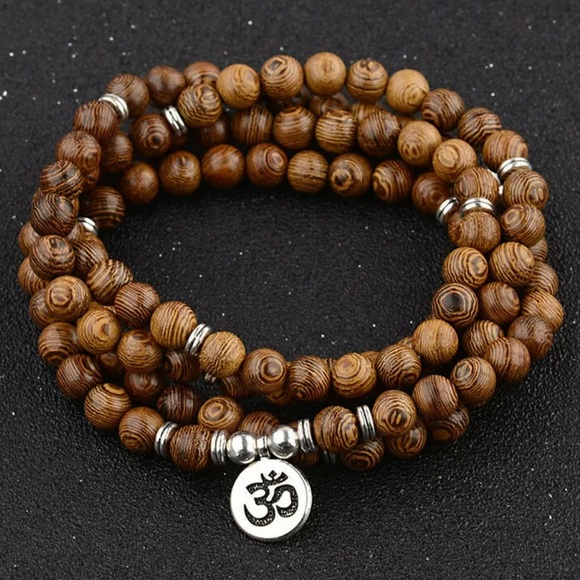 Wood Mala bracelet/necklace OM unisex - Picture 4 of 5